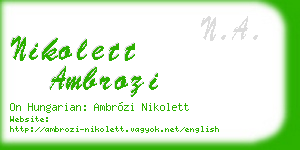 nikolett ambrozi business card